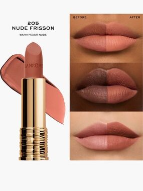 Lancôme L'Absolu Rouge Drama Matte Lipstick 205 Nude Frisson - Peach Nude
